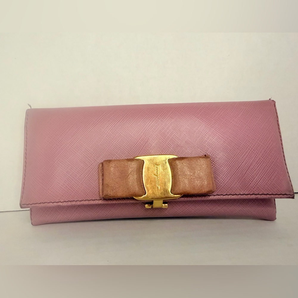 Salvatore Ferragamo Pink Bow Wallet